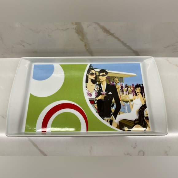 Vintage German Ritzenhoff & Becker ‘Flirt’ series ‘Madona’ Ceramic Serving Trays - Picture 2 of 5